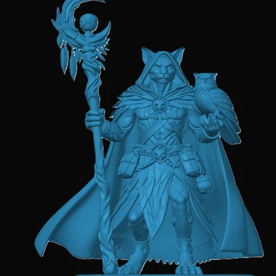 Mô hình Tabaxi Druid cho game nhập vai