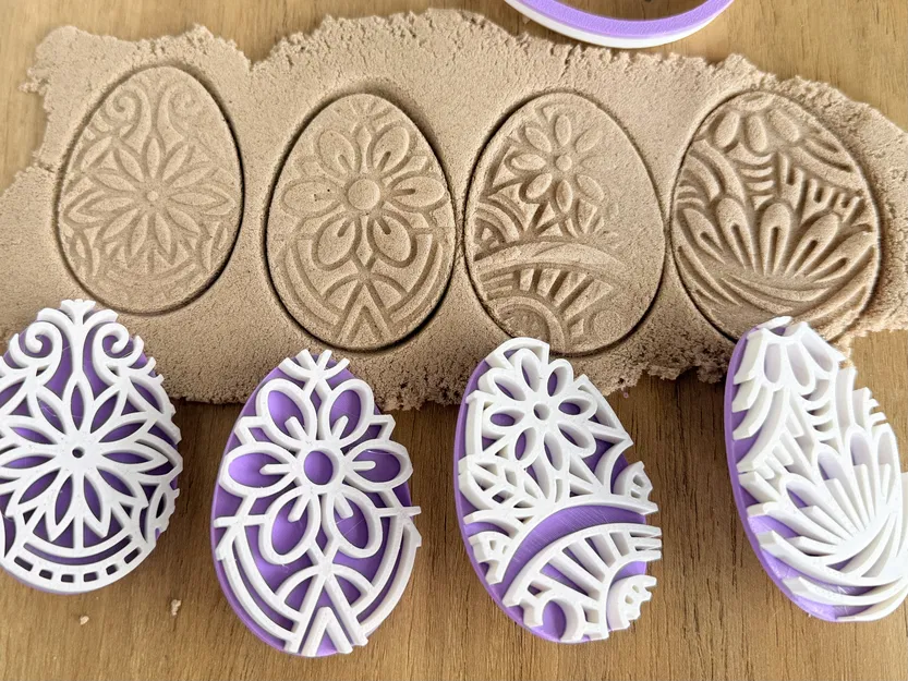 Khuôn cắt bánh quy hình trứng Phục sinh trang trí - Image 1