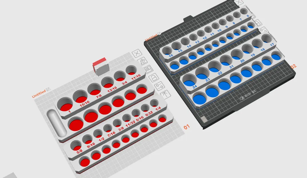Khay sắp xếp ổ cắm Quinn 3/8 inch Master Socket Set - Image 1