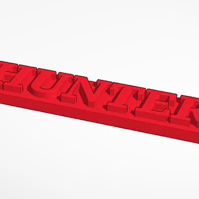 Mô hình trang trí chữ HUNTER in 3D độc đáo