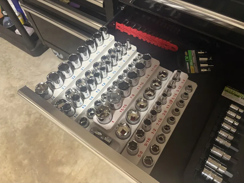 Khay sắp xếp ổ cắm Quinn 3/8 inch Master Socket Set - Image 4