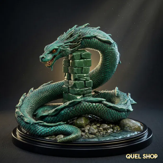 Tải miễn phí mô hình 3D Jormungandr (Rắn thần God of War) cực chi tiết - Image 1