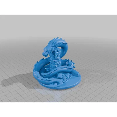 Tải miễn phí mô hình 3D Jormungandr (Rắn thần God of War) cực chi tiết