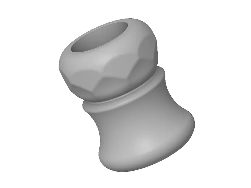 Tay cầm cọ cạo râu 26mm thiết kế vát cạnh - In 3D dễ dàng - Image 2