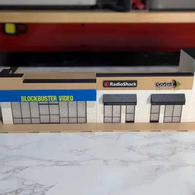 Mô hình tòa nhà Strip Mall hai gian - Tỉ lệ 1:64 cho Diorama