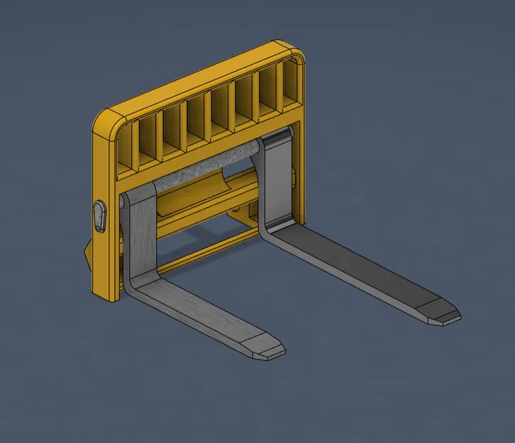 Mô hình 3D bộ càng nâng hàng Adjustable Pallet Forks cho xe công trình - Image 1