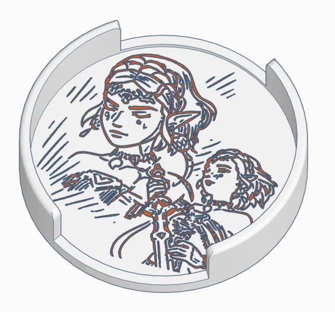 Bộ miếng lót ly Zelda TOTK đa màu sắc - Image 5