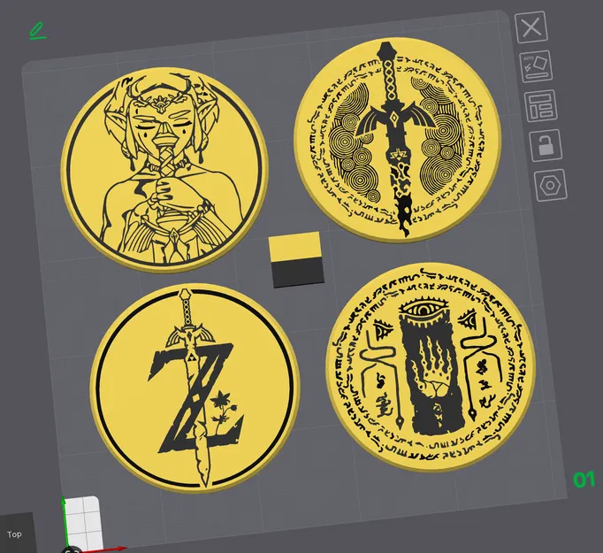 Bộ miếng lót ly Zelda TOTK đa màu sắc - Image 6