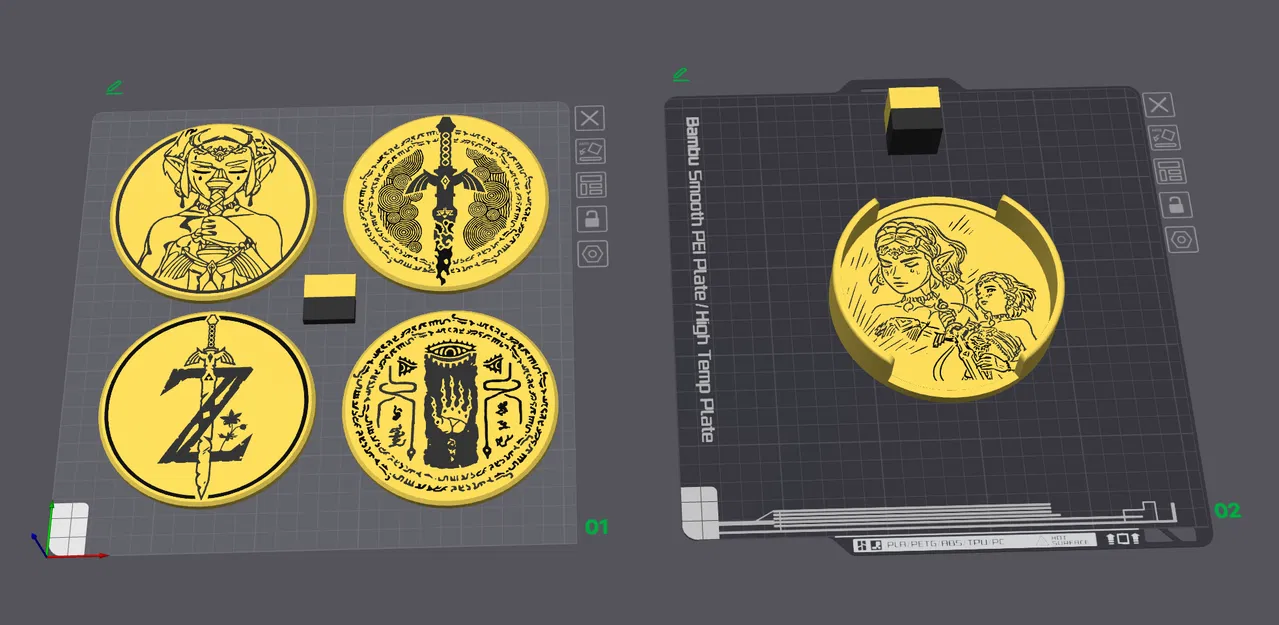 Bộ miếng lót ly Zelda TOTK đa màu sắc - Image 8