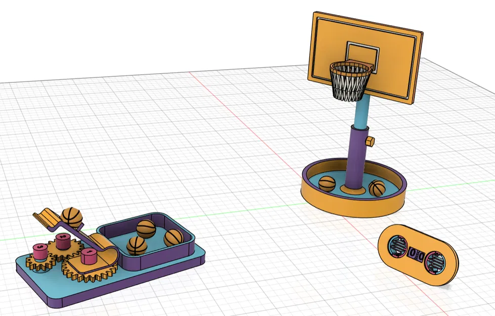 Miniature Arcade Basketball: Trò chơi bóng rổ để bàn với tháp pháo ngắm bắn - Image 3