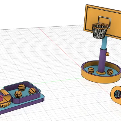 Miniature Arcade Basketball: Trò chơi bóng rổ để bàn với tháp pháo ngắm bắn