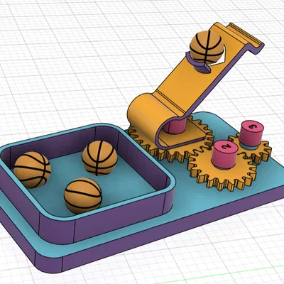 Miniature Arcade Basketball: Trò chơi bóng rổ để bàn với tháp pháo ngắm bắn