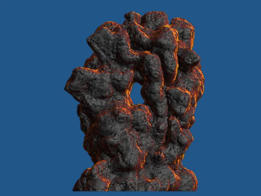 Bộ 5 Hòn Đá Núi Lửa [Tabletop Terrain 01] - Image 3