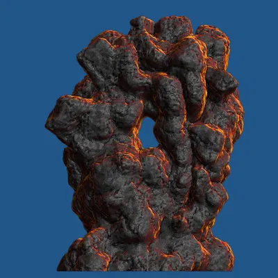 Bộ 5 Hòn Đá Núi Lửa [Tabletop Terrain 01]