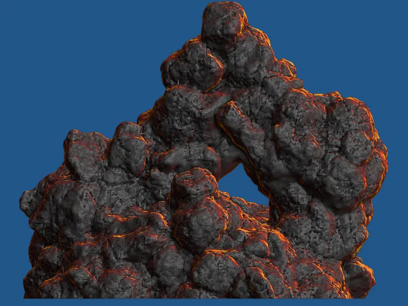 Bộ 5 Hòn Đá Núi Lửa [Tabletop Terrain 01] - Image 6