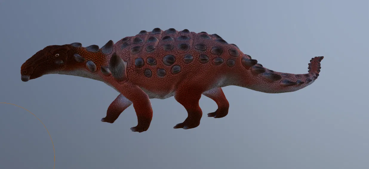 Mô hình 3D khủng long Pawpawsaurus - Chi tiết sắc nét - Image 2