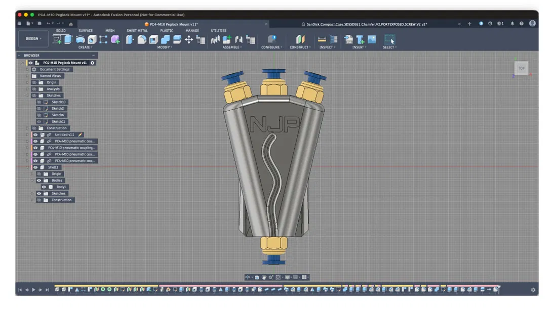 Bộ Hub gộp 3 đường nhựa thành 1 Sy's PegLock PC4-M10 - Image 2
