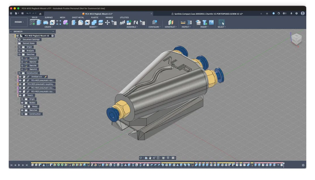 Bộ Hub gộp 3 đường nhựa thành 1 Sy's PegLock PC4-M10 - Image 3
