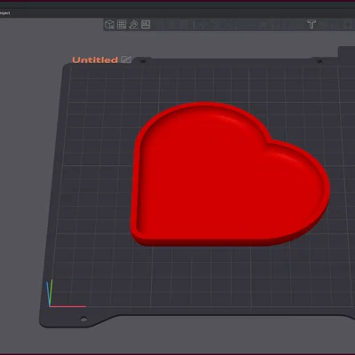 Khay đựng nến hình trái tim (Heart Candle Tray) in 3D trang trí