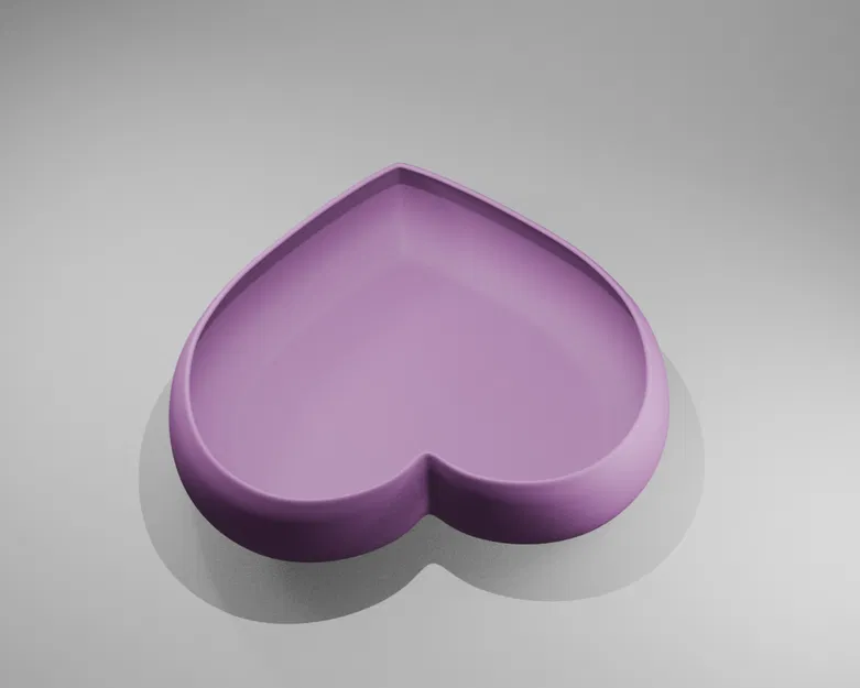 Hộp đựng trang sức, khay để đồ hình trái tim .OBJ .STL - Image 4