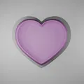 Hộp đựng trang sức, khay để đồ hình trái tim .OBJ .STL - Thumbnail 5