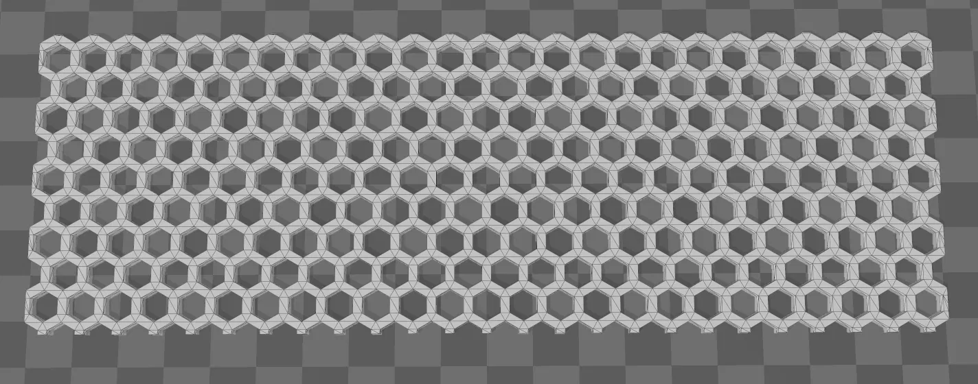 Mô hình tấm họa tiết tổ ong (Honeycomb pattern) in 3D - Image 1