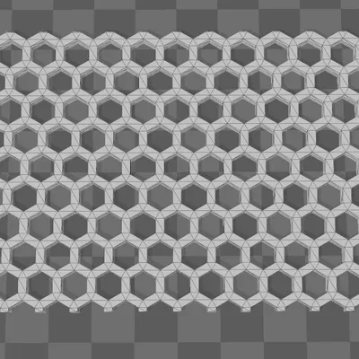 Mô hình tấm họa tiết tổ ong (Honeycomb pattern) in 3D