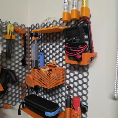 Giá đỡ tường Honeycomb Storage Wall dùng băng dính 3M