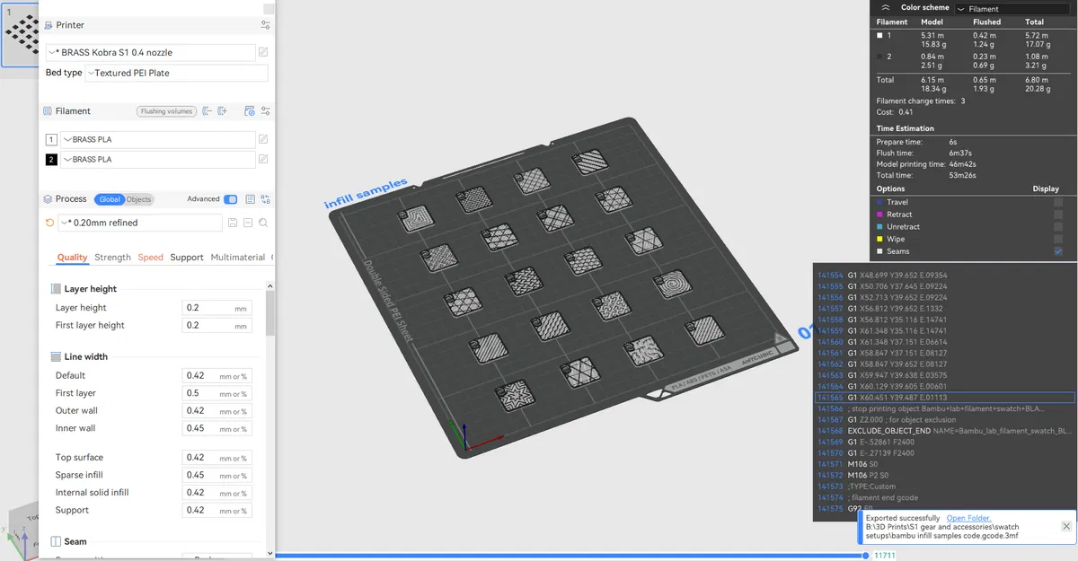 Bộ mẫu thử Infill (Infill swatches) - Image 1