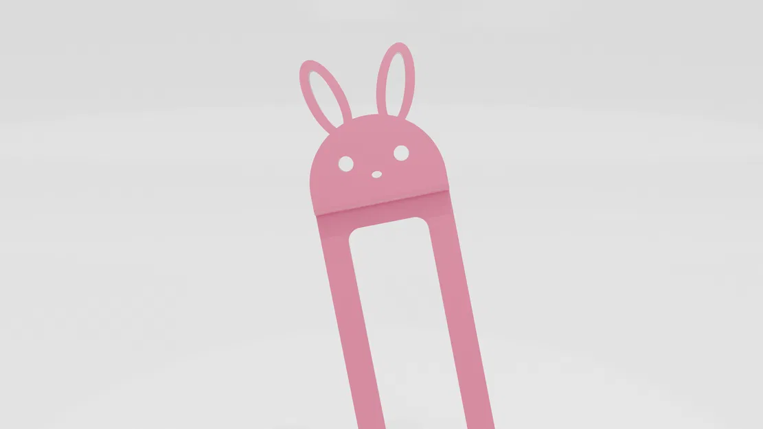 Kẹp sách hình chú thỏ (Bunny Bookmark) đáng yêu in 3D nhanh chóng - Image 1