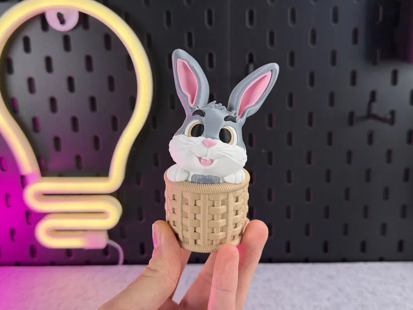 Cute Bunny - Chú Thỏ Đáng Yêu Trong Giỏ - Image 2