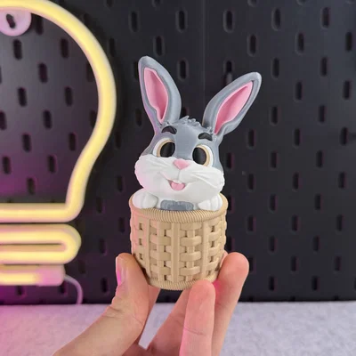 Cute Bunny - Chú Thỏ Đáng Yêu Trong Giỏ