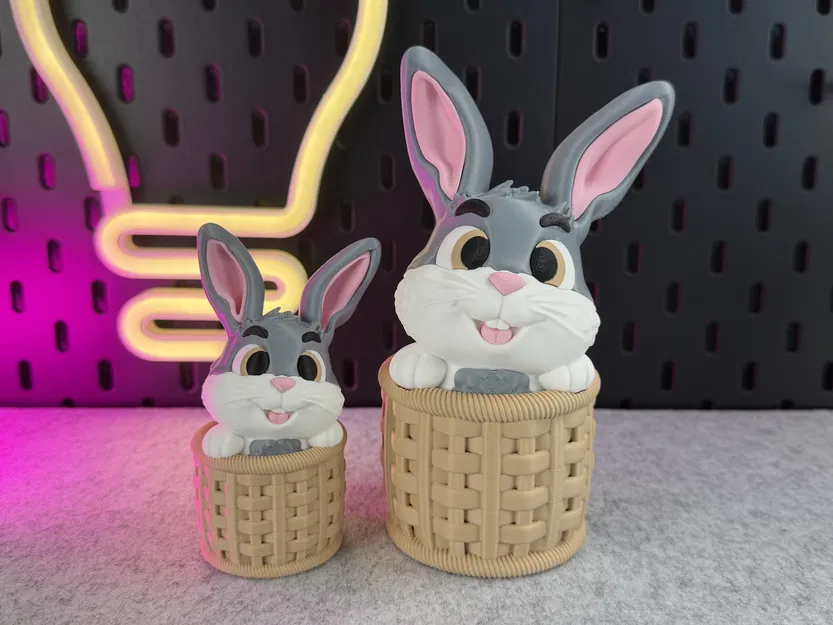 Cute Bunny - Chú Thỏ Đáng Yêu Trong Giỏ - Image 3