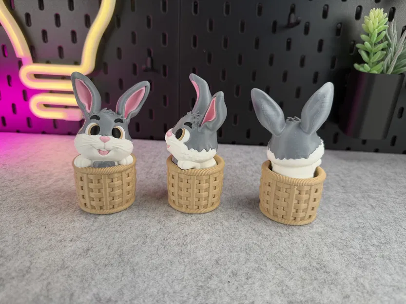 Cute Bunny - Chú Thỏ Đáng Yêu Trong Giỏ - Image 4
