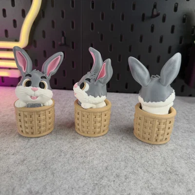 Cute Bunny - Chú Thỏ Đáng Yêu Trong Giỏ