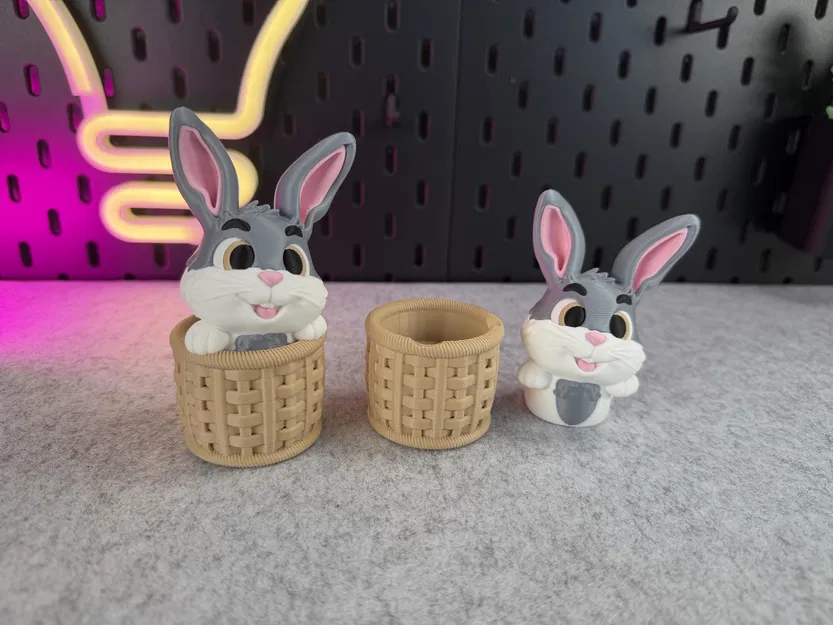 Cute Bunny - Chú Thỏ Đáng Yêu Trong Giỏ - Image 8