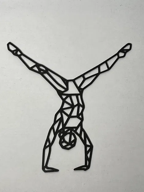 Tranh treo tường Gymnast Wall Art 3D độc đáo phong cách Lowpoly - Image 1