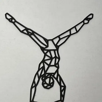 Tranh treo tường Gymnast Wall Art 3D độc đáo phong cách Lowpoly