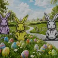 Mô hình 3D Chú thỏ Phục sinh cực ngầu (Cool Easter Bunny) trang trí - Thumbnail 1