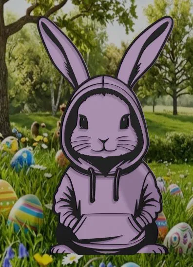 Mô hình 3D Chú thỏ Phục sinh cực ngầu (Cool Easter Bunny) trang trí - Image 2