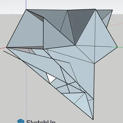 Mô hình trang trí hình học đa diện trừu tượng IDK độc đáo