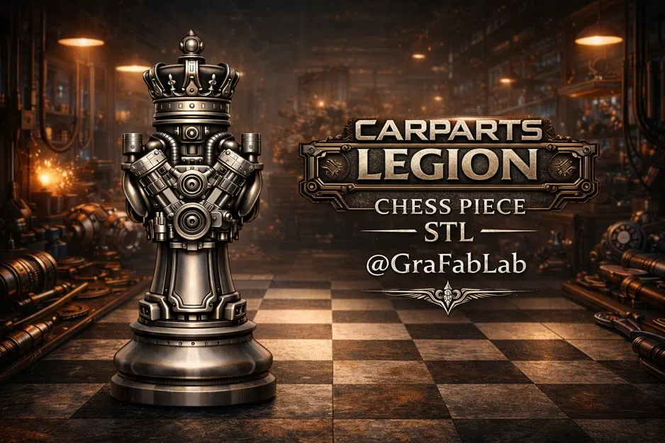 Carparts Legion "King" - Quân cờ Vua từ khối động cơ - Image 1