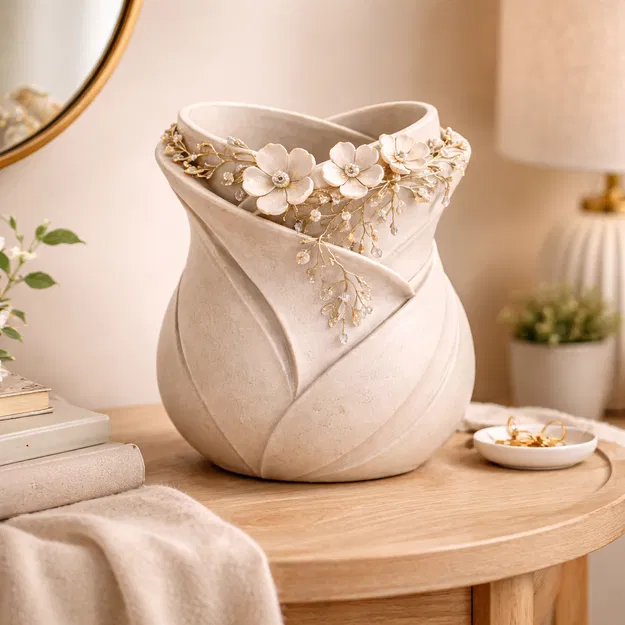 Bình Hoa Xoắn Ốc Tinh Tế | File STL Bình Hoa Trang Trí | Mẫu In 3D Nội Thất Hiện Đại - Image 3