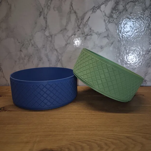 Chiếc bát in 3D họa tiết ô vuông nhỏ - Thiết kế thông minh xếp chồng - Image 1