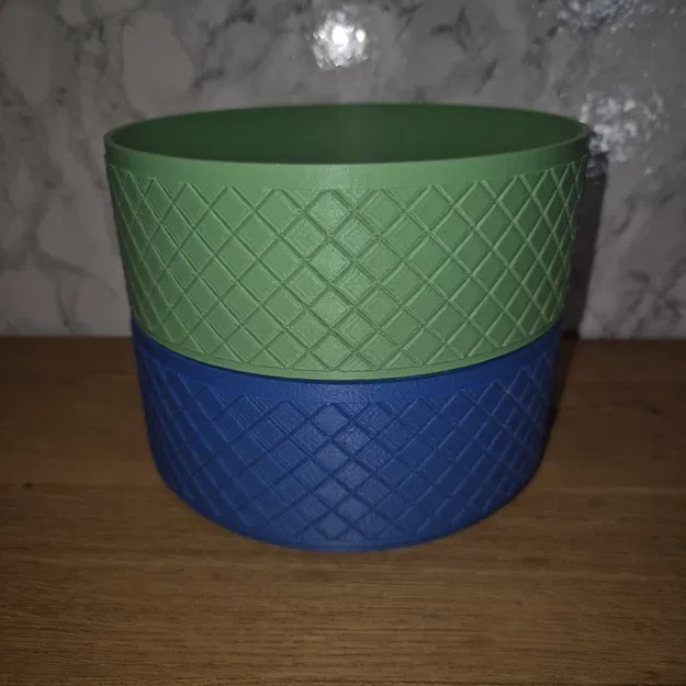 Chiếc bát in 3D họa tiết ô vuông nhỏ - Thiết kế thông minh xếp chồng - Image 2