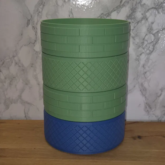 Chiếc bát in 3D họa tiết ô vuông nhỏ - Thiết kế thông minh xếp chồng - Image 3