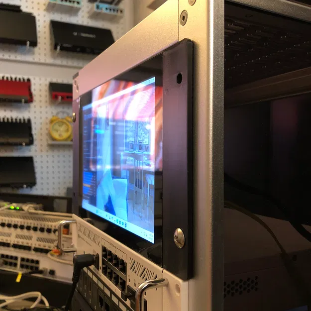 Ngàm gắn màn hình IPistBit 8 inch chuẩn 3U cho tủ rack 10 inch - Image 2