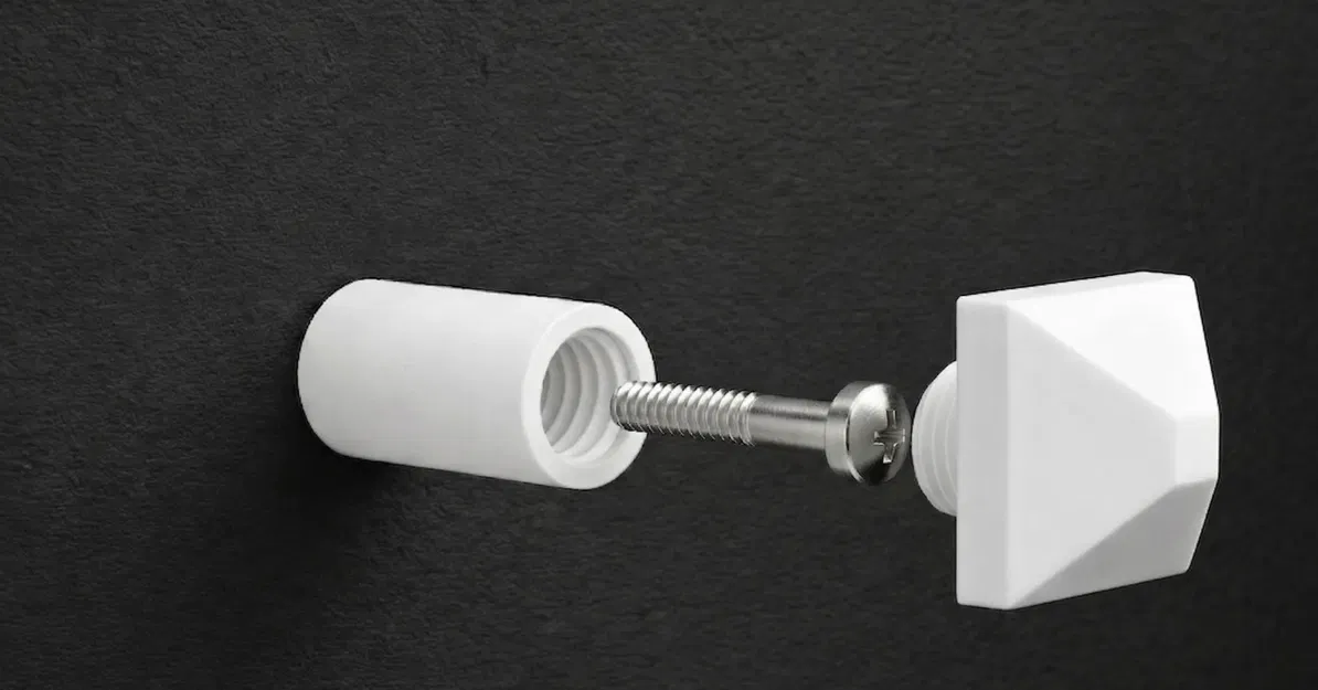 Móc Treo Tường Ẩn | Đế Vít Mô-đun | Nắp Thay Thế Đa Dạng (Cầu, Lục Giác, Kim Tự Tháp, Tối Giản) - Image 2