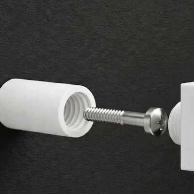 Móc Treo Tường Ẩn | Đế Vít Mô-đun | Nắp Thay Thế Đa Dạng (Cầu, Lục Giác, Kim Tự Tháp, Tối Giản)