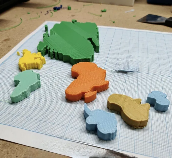 Mô hình 3D bản đồ siêu lục địa Pangea giáo dục - Image 1